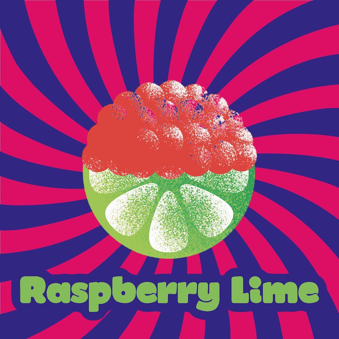 Vibrant raspberry lime sparking water energized with the LEVIA Achieve sativa blend
