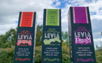 Elevate your day with our water soluble tinctures, available in three different effects. Visit our dispensary partners to find the perfect one for you. #leviabrands