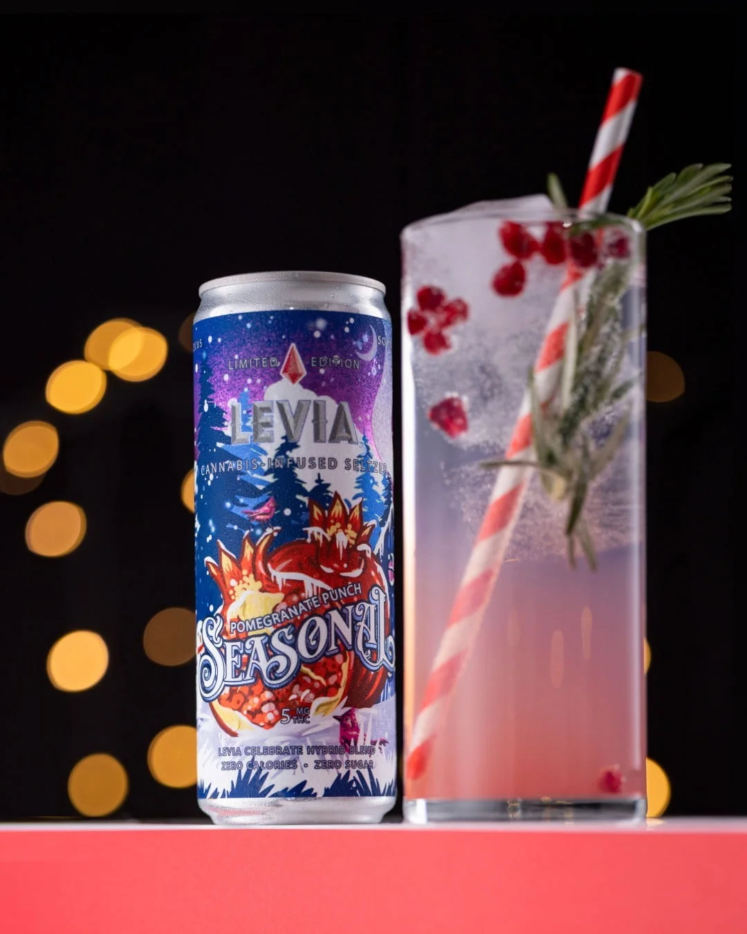 Simplify your holiday libations this year with our Pomegranate Punch flavored seltzer This hybrid is perfect straight from the can poured over ice or dolled up with a splash of pomegranate juice and a sprig of rosemary
