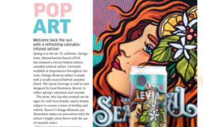 Thank you @sensimagazine for featuring our latest release in your Massachusetts March issue! And a huge thank you to @keever for making our spring seasonal flavor look so beautiful! #leviabrands
