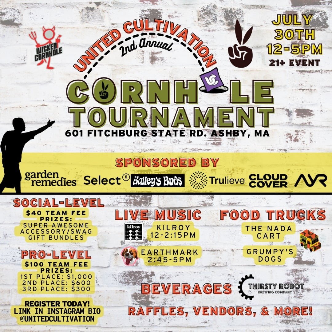 | LEVIA You dont want to miss unitedcultivations 2nd Annual Cornhole Tournament this weekend We will be amazing prizes for winners live music food trucks vendors raffles and more See you there