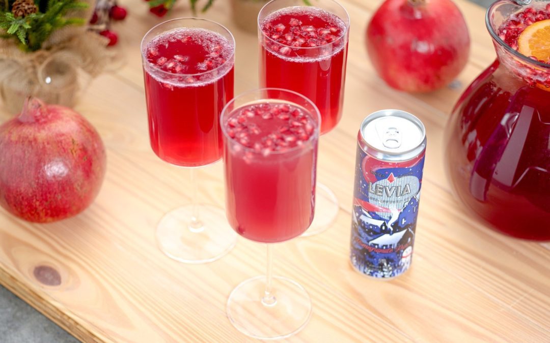 Let the holiday season begin. There is no better way to celebrate than with our winter seasonal, Pomegranate Punch! #leviabrands : @craigcapellophotography