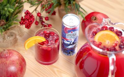 Kick your New Year’s celebration up with LEVIA Pomegranate Punch! #leviabrands : @craigcapellophotography