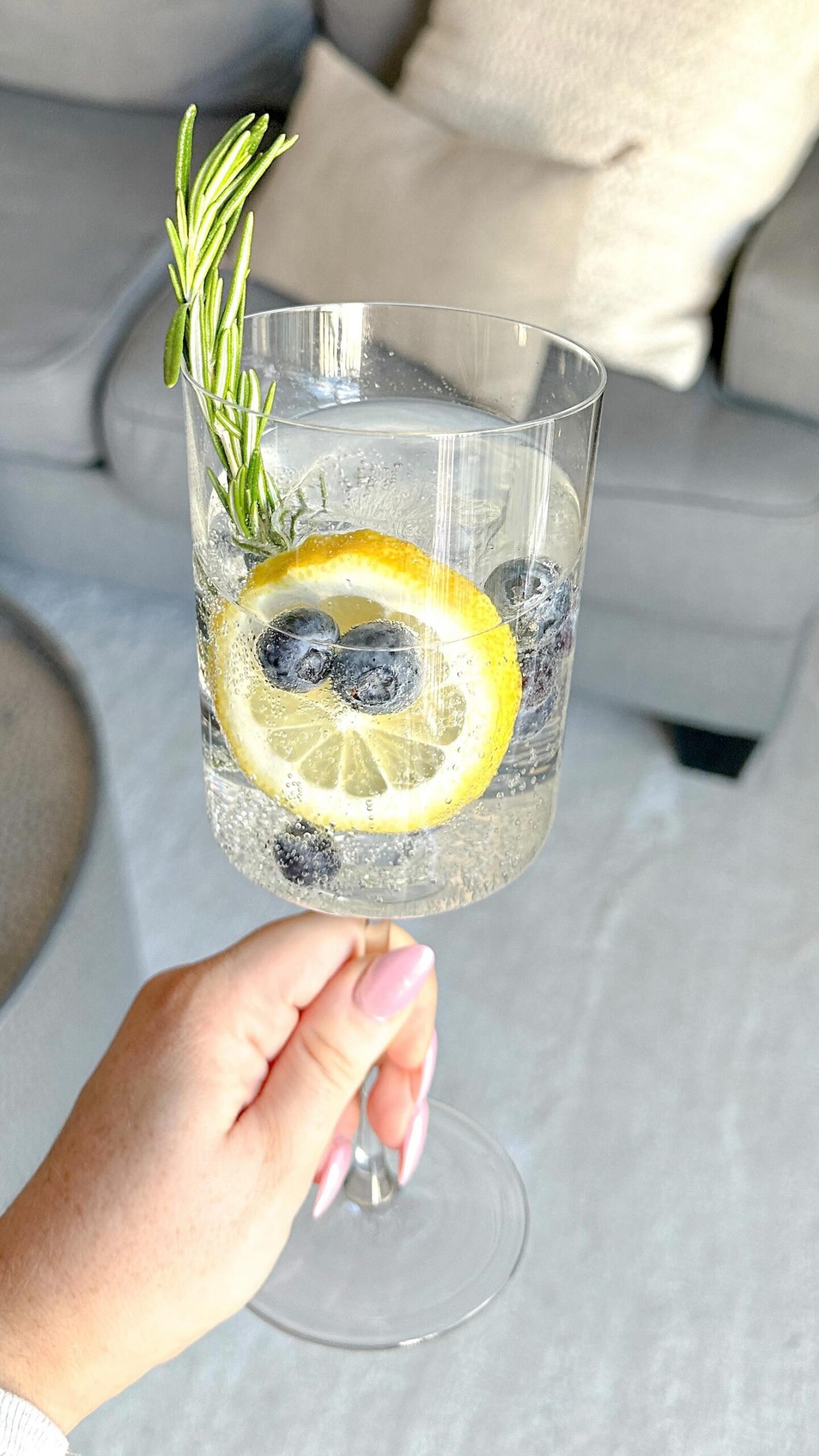 The ultimate night cap We love elevating our seltzers with things we already have in our fridge Lemon blueberries and rosemary are the perfect pairing with our Dream seltzer