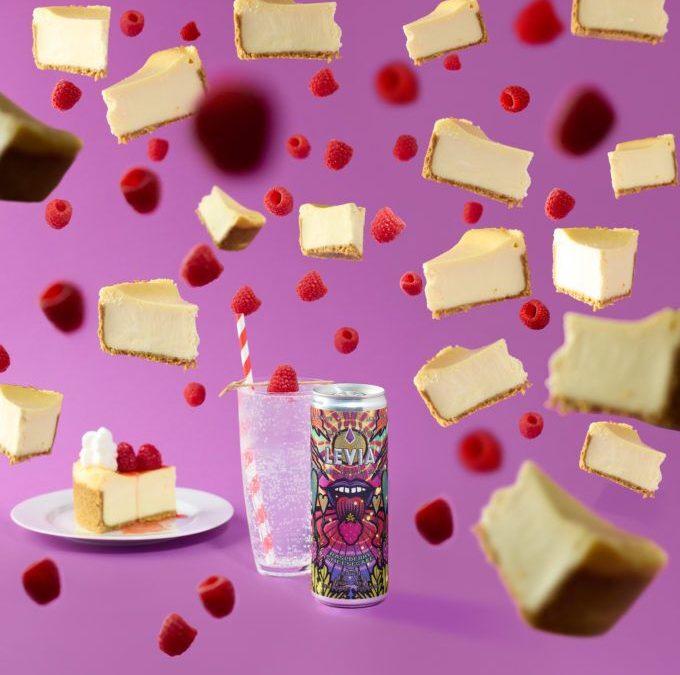 Cake-Flavored Cannabis Seltzers : LEVIA Raspberry Cheesecake
