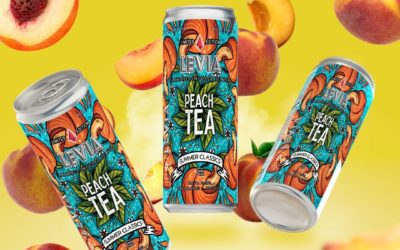 INTRODUCING OUR SUMMER CLASSICS SERIES! 😎 Meet our newest flavor, PEACH TEA  This new flavor consists of an energizing cannabis blend with the juiciness of perfectly ripened peaches and the essence of fresh tea flavors. Peach Tea will arrive on shelves across 150+ Massachusetts retailers this week. Our Summer Classics series will continue to bring unique, new flavors and collaborations all summer long. This limited-run offering features original artwork from @keever. Thank you, @craigcapellophotography, for capturing our latest flavor! #leviabrands
