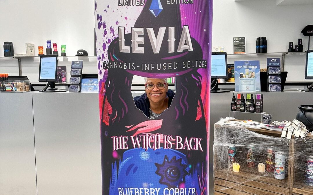 The many faces of the LEVIA witch 🧹 Our limited-edition Blueberry Cobbler flavor is still available! Find it at one of our partners near you #leviabrands