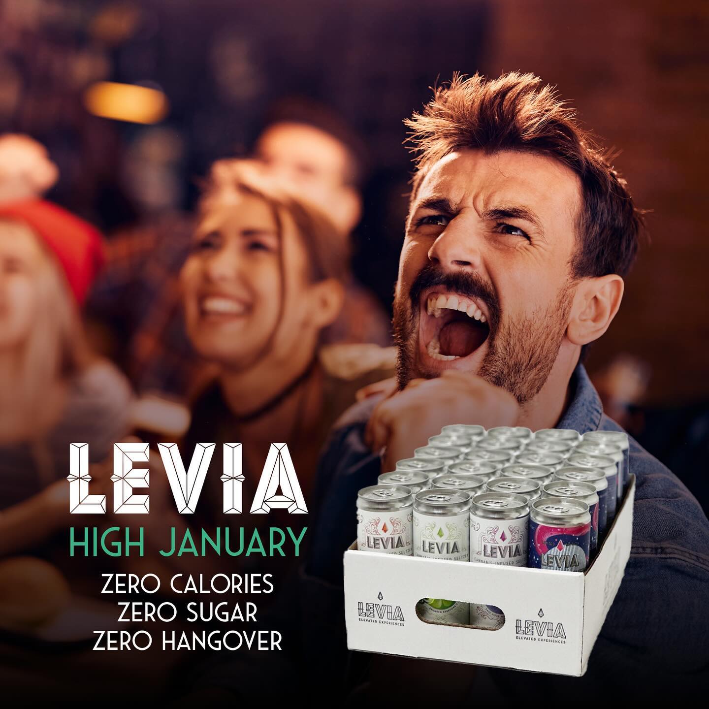 Raising spirits and lowering calories Let LEVIA be your zero hangover companion Stock up now ️