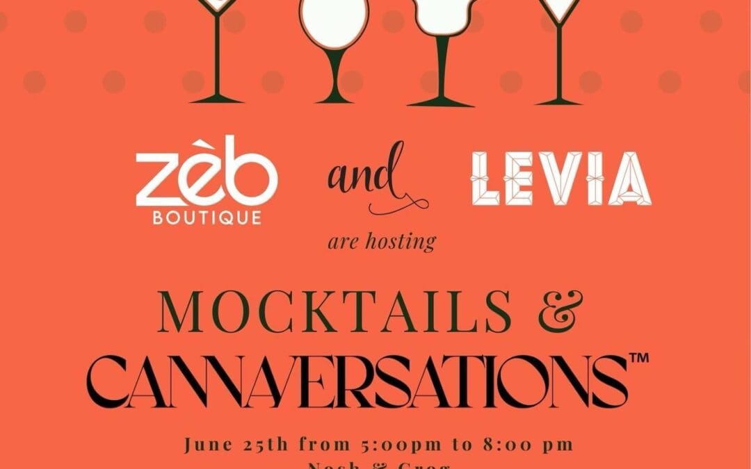 Join us for a Cannaversation️ Curious about those drinks that vanished from liquor stores? Want to elevate your summer drink vibe? Let’s talk all things Mocktails!! Join us for a **FREE EVENT** and complimentary MOCKTAILS at Nosh & Grog on Tuesday, June 25th, from 5-7 PM (95 Washington Street, Canton, MA) We’ll have two local Women Entrepreneurs as guest “mocktail mixologists” and we will talk about those drinks that disappeared from the liquor store. SPECIAL GUEST MOCKTAIL MIXOLOGISTS @alwayshoppy @drudys_cannaqueen Don’t miss out on this unique opportunity to mingle and have a great time! Anchored in collaboration @shopzeb_boston x @leviabrands #CANNAversation #Mocktails #ZèbBoutique #Networking #NoshAndGrog #Levia #leviabrands