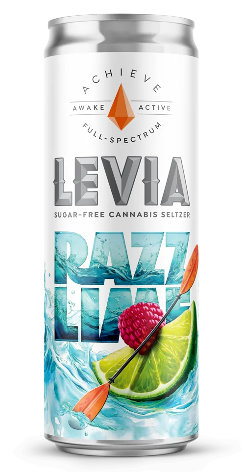LEVIA achieve seltzer can